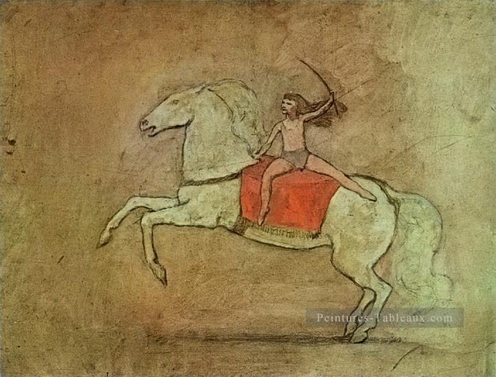 Equestrienne un cheval 1905 cubiste Pablo Picasso Peintures à l'huile